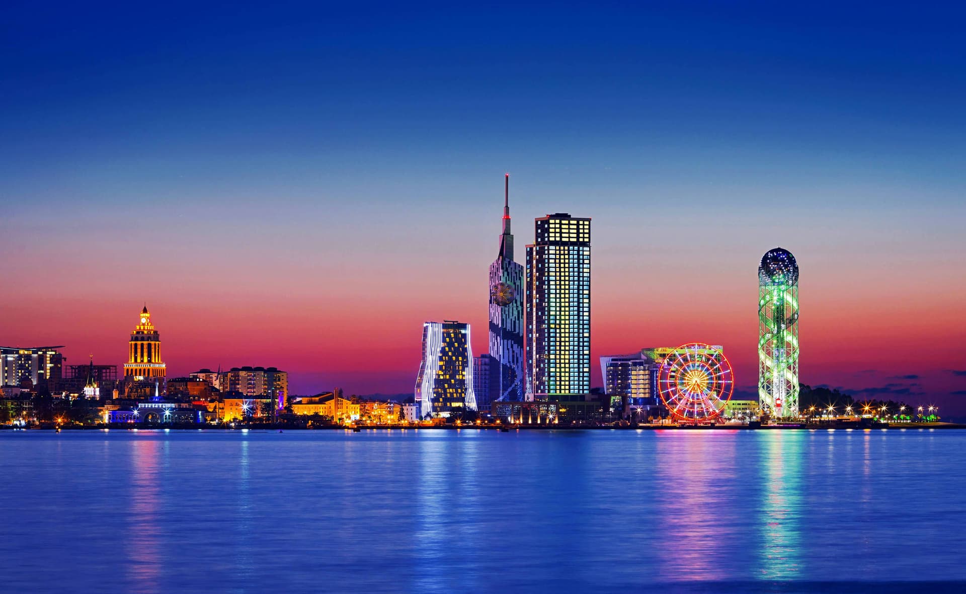 Batumi seafront and Black Sea coastline