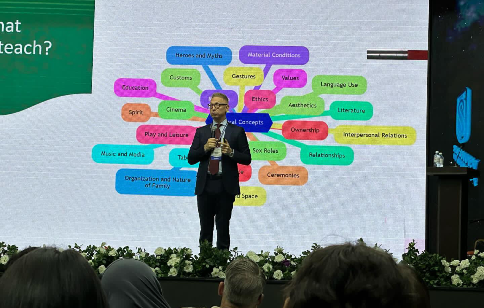 Professor Korten speaking at a conference
